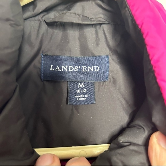 Lands End Full Zip Sleeveless Puffer Vest Womens Pink Medium - Picture 2 of 4